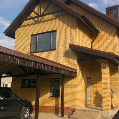 Окна ламинация наружная Махагон